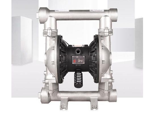 Double pompe à diaphragme actionnée pneumatique d'acier inoxydable